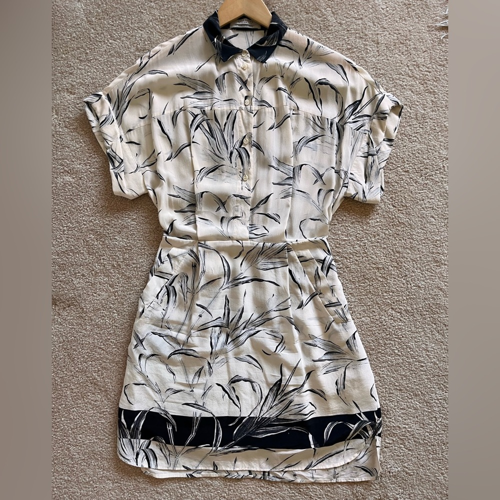 AllSaints 100% silk Mario willow dress